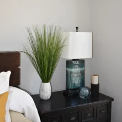 Kirkland's Home Grass Arrangement In Crackled Cream Pot- Arrangements & Greenery