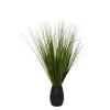 Kirkland's Home Grass Arrangement In Crackled Black Pot- Arrangements & Greenery