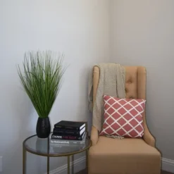 Kirkland's Home Grass Arrangement In Crackled Black Pot- Arrangements & Greenery