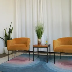 Kirkland's Home Grass Arrangement In Crackled Gold Pot- Arrangements & Greenery