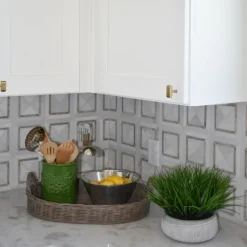 Kirkland's Home Grass Arrangement In Gray Ceramic Bowl- Arrangements & Greenery