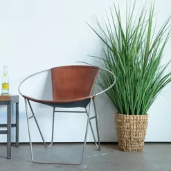 Kirkland's Home Grass Arrangement In Natural Woven Basket- Arrangements & Greenery