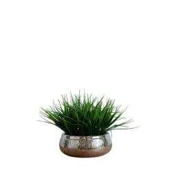 Kirkland's Home Grass Arrangement In Silver Ceramic Bowl- Arrangements & Greenery