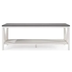 Kirkland's Home Gray And Barnwood Coffee Table- Coffee Tables