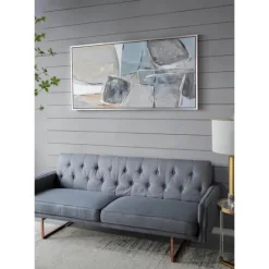 Kirkland's Home Gray And Brown Abstract Stones Framed Wall Art- Framed Art