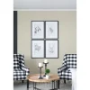 Kirkland's Home Gray And Cream Foliage 4-Pc. Framed Wall Art Set- Framed Art