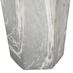 Kirkland's Home Gray And Gold Faux Marble Geometric Vase- Vases