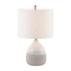 Kirkland's Home Gray And Gradient Ceramic Table Lamp- Table Lamps
