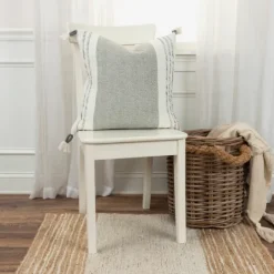 Kirkland's Home Gray And Ivory Color Block Pillow- Pillows