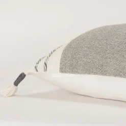 Kirkland's Home Gray And Ivory Color Block Pillow- Pillows