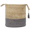 Kirkland's Home Gray And Tan Woven Jute Basket With Tassel, 19 In.- Baskets & Boxes