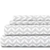 Kirkland's Home Gray And White Chevron 3-Pc. Twin Sheet Set- Bed Sheets