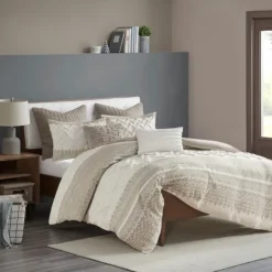 Kirkland's Home Gray And White 3-Pc. California King Duvet Set- Duvets