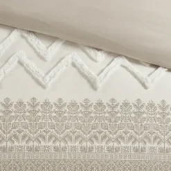 Kirkland's Home Gray And White 3-Pc. California King Duvet Set- Duvets
