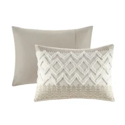 Kirkland's Home Gray And White 3-Pc. California King Duvet Set- Duvets