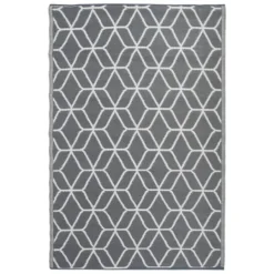 Kirkland's Home Gray And White Reversible Outdoor Rug, 3X5- Outdoor Rugs