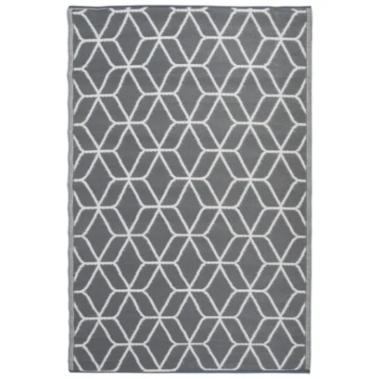 Kirkland's Home Gray And White Reversible Outdoor Rug, 3X5- Outdoor Rugs