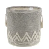 Kirkland's Home Gray And White Tuft Peaks Storage Basket- Baskets & Boxes
