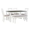 Kirkland's Home Gray And White Upholstered Wood 6-Pc. Dining Set- Dining Sets