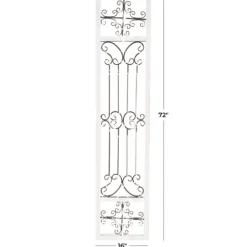 Kirkland's Home Gray Angelic Scrollwork Panel Wall Plaque- Wall Plaques