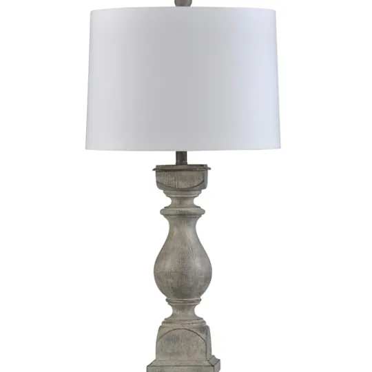 Kirkland's Home Gray Balustrade Table Lamp- Table Lamps