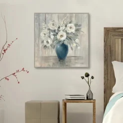 Kirkland's Home Gray Barn Floral Framed Canvas Art Print- Canvas Art