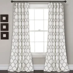 Kirkland's Home Gray Bella Curtain Panel Set, 84 In.- Curtains & Drapes