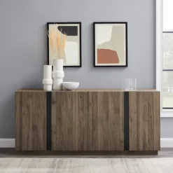 Kirkland's Home Gray Brown Modern 2-Door Sideboard- Cabinets & Sideboards