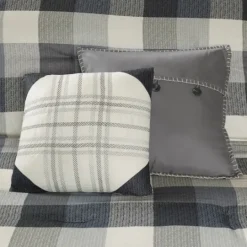 Kirkland's Home Gray Buffalo Check King 7-Pc. Comforter Set- Comforters