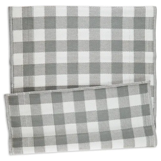 Kirkland's Home Gray Buffalo Check Outdoor Area Rug, 4X6- Outdoor Rugs