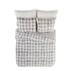 Kirkland's Home Gray Buffalo Check 5-Pc. King Comforter Set- Comforters