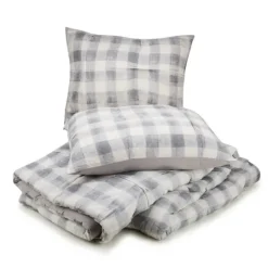 Kirkland's Home Gray Buffalo Check 5-Pc. Queen Comforter Set- Comforters