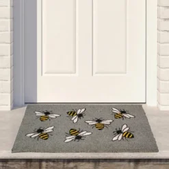 Kirkland's Home Gray Bumblebee Doormat- Doormats