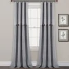 Kirkland's Home Gray Button And Stripe Curtain Panel Set, 95 In.- Curtains & Drapes
