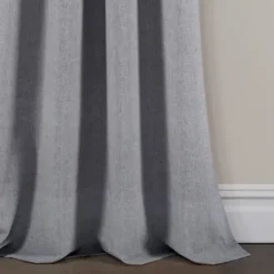 Kirkland's Home Gray Button And Stripe Curtain Panel Set, 95 In.- Curtains & Drapes