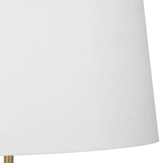Kirkland's Home Gray Ceramic Base Gold Accent Table Lamp- Table Lamps