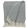 Kirkland's Home Gray Chevron Cotton Handloomed Tassel Throw- Blankets & Throws