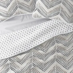 Kirkland's Home Gray Chevron Reversible 2-Pc. Twin Quilt Set- Quilts