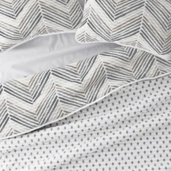 Kirkland's Home Gray Chevron Reversible 2-Pc. Twin Quilt Set- Quilts