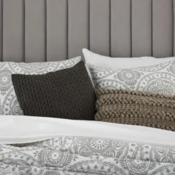 Kirkland's Home Gray Cloud Floral King 3-Pc. Comforter Set- Comforters
