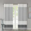 Kirkland's Home Gray Color Block Striped Curtain Panel, 84 In.- Curtains & Drapes