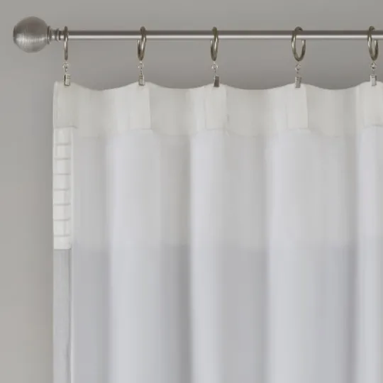 Kirkland's Home Gray Color Block Striped Curtain Panel, 84 In.- Curtains & Drapes