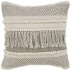 Kirkland's Home Gray Comfort Fringe Pillow- Pillows