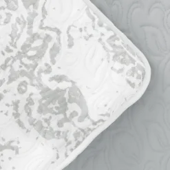 Kirkland's Home Gray Damask Reversible 3-Pc. King Quilt Set- Quilts