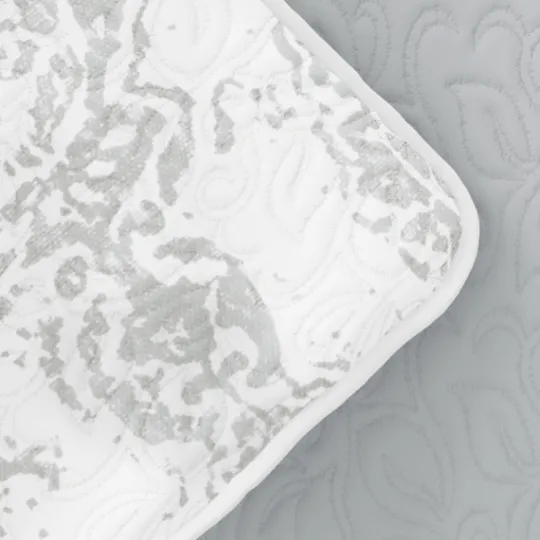 Kirkland's Home Gray Damask Reversible 3-Pc. King Quilt Set- Quilts