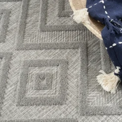 Kirkland's Home Gray Diamond Indoor/Outdoor Area Rug, 5X7- Outdoor Rugs