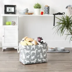Kirkland's Home Gray Dog Show Rectangular Storage Bin, 16 In.- Baskets & Boxes