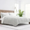 Kirkland's Home Gray Dotted Reversible 3-Pc. Queen Quilt Set- Quilts