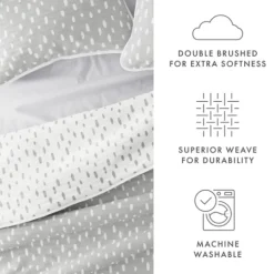 Kirkland's Home Gray Dotted Reversible 3-Pc. Queen Quilt Set- Quilts