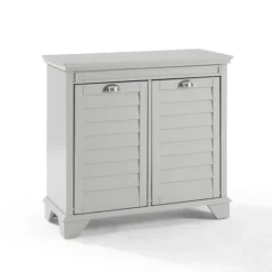 Kirkland's Home Gray Double Linen Hamper- Bathroom Furniture